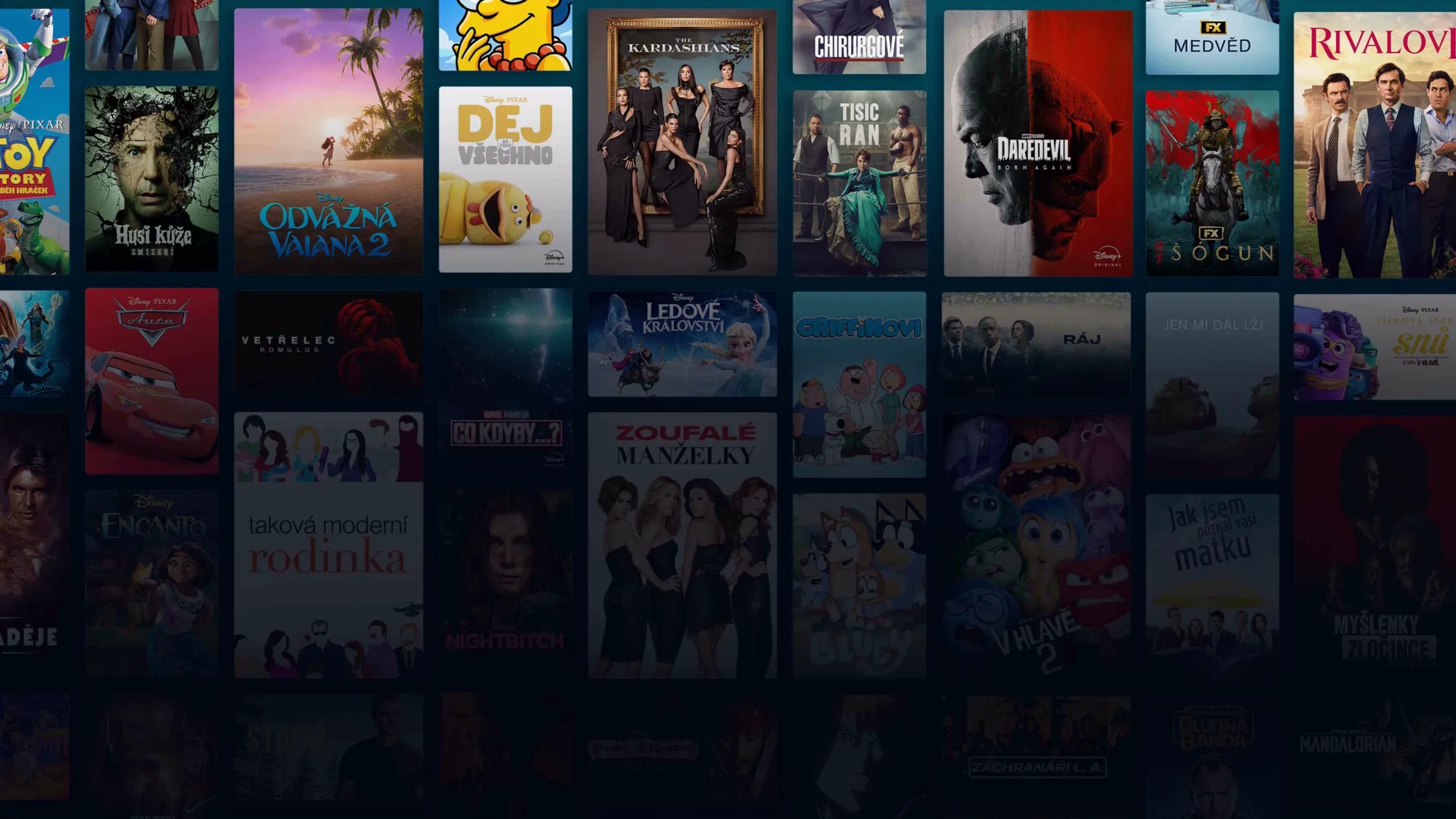 Background image of various Disney+ titles