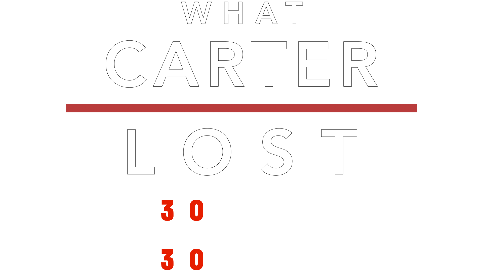 What Carter Lost