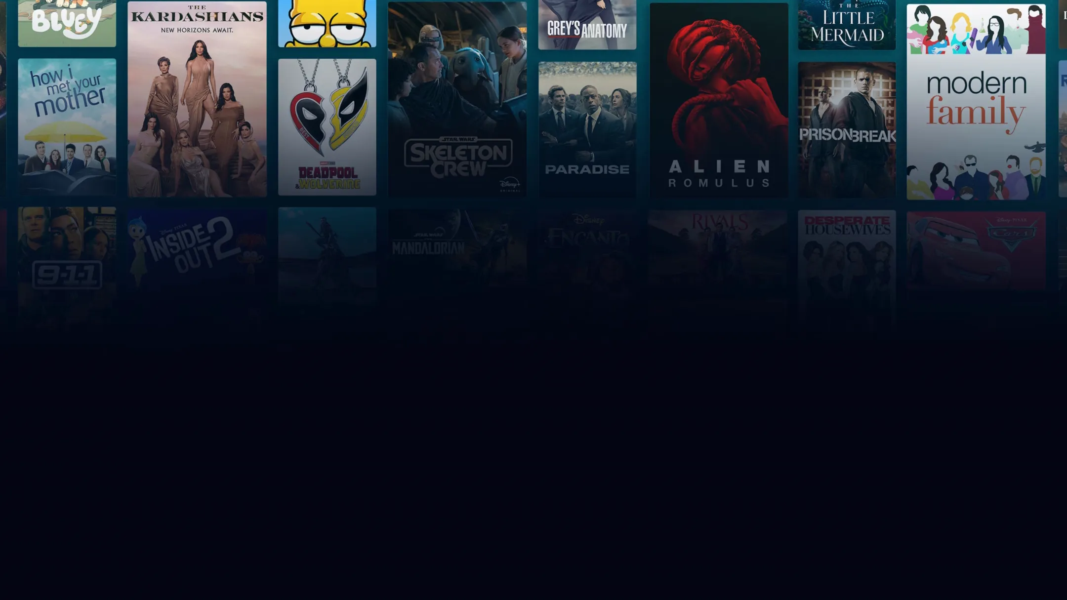 Background image of various Disney+ titles