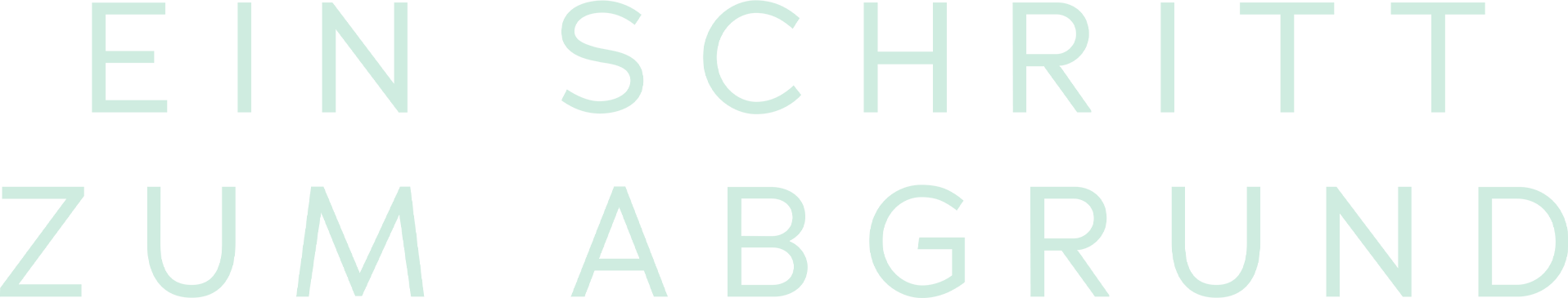 Ein Schritt zum Abgrund