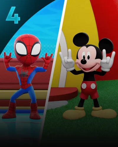 ミッキー プラス ショーツ：ミッキーとスパイディ