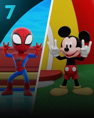 ミッキー プラス ショーツ：ミッキーとスパイディ