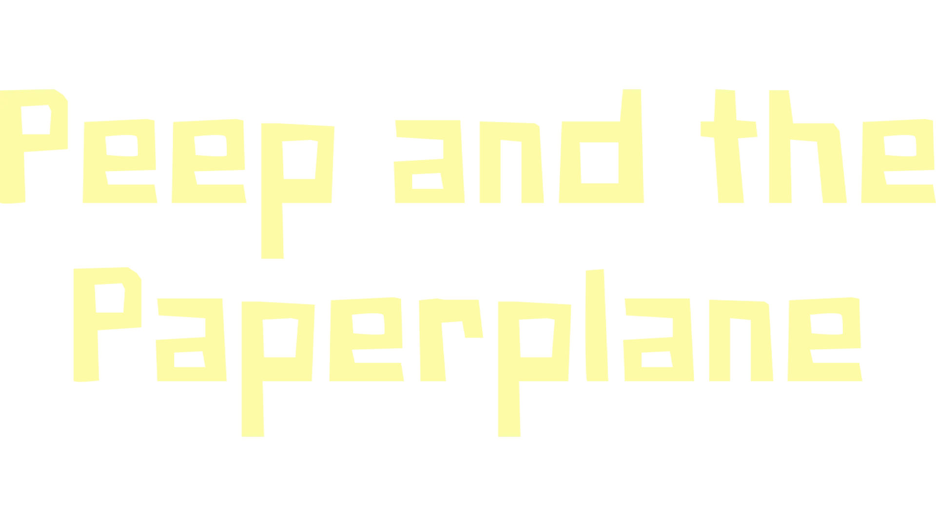 Peep and the Paperplane