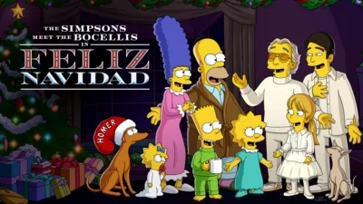 The Simpsons meet the Bocellis in “Feliz Navidad”