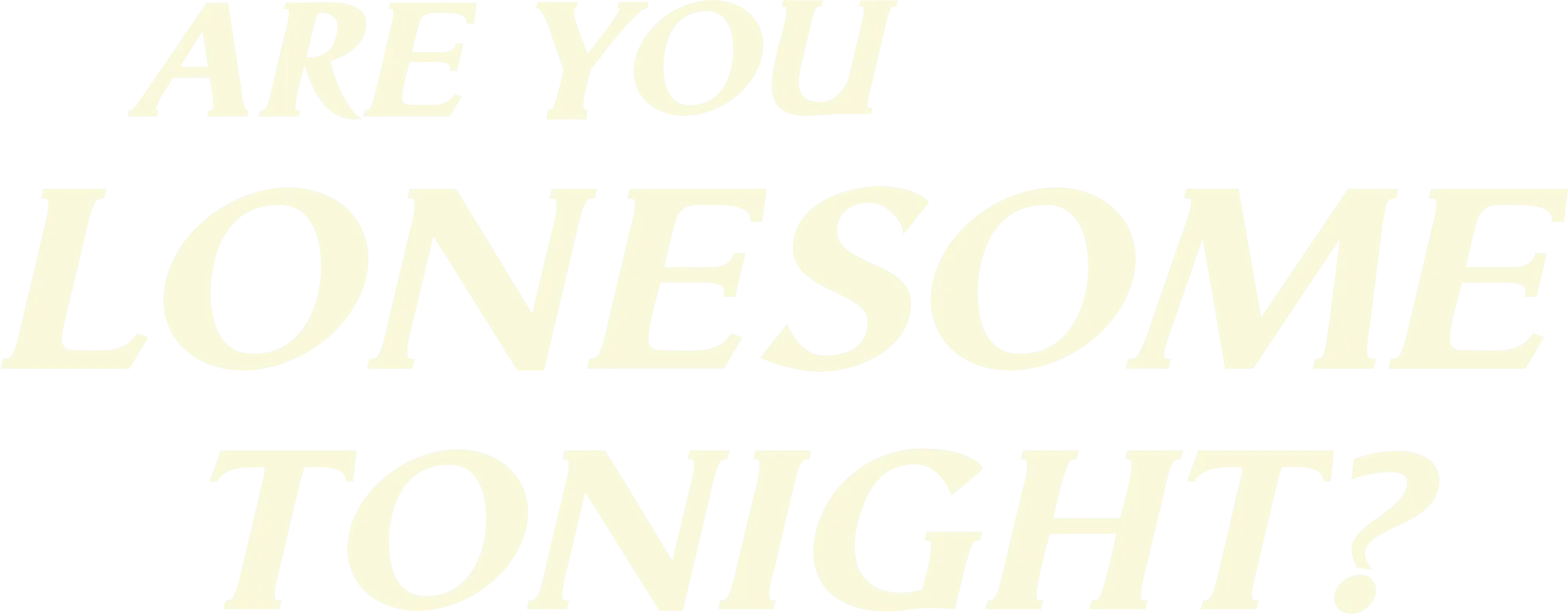 Are You Lonesome Tonight?
