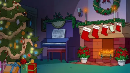 The Simpsons Yule Log