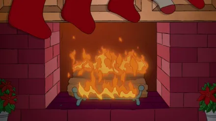 The Simpsons Yule Log