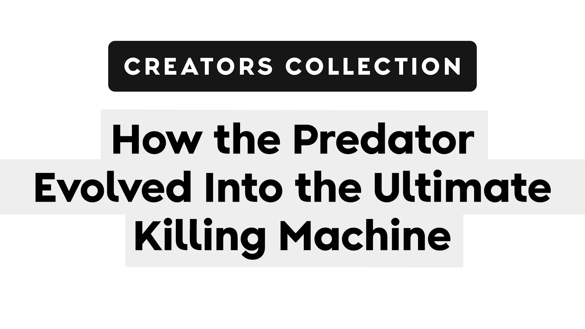 How the Predator Evolved Into the Ultimate Killing Machine | NerdScience | Creators Collection