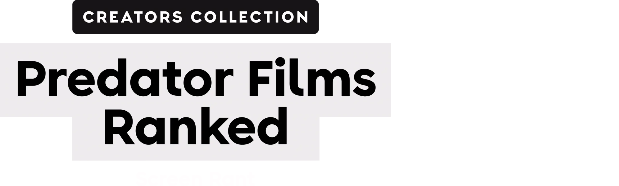Predator Films Ranked | Screen Rant | Creators Collection