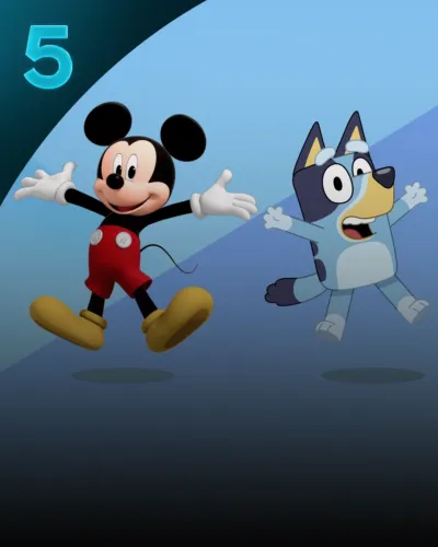 Mickey+ Shorts: Mickey+ Bluey