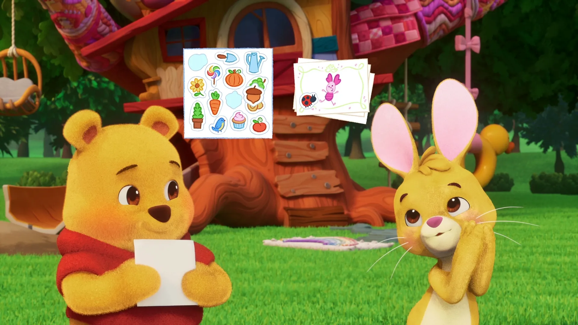 thumbnail - S3:E11 Rabbit Decorates with Stickers