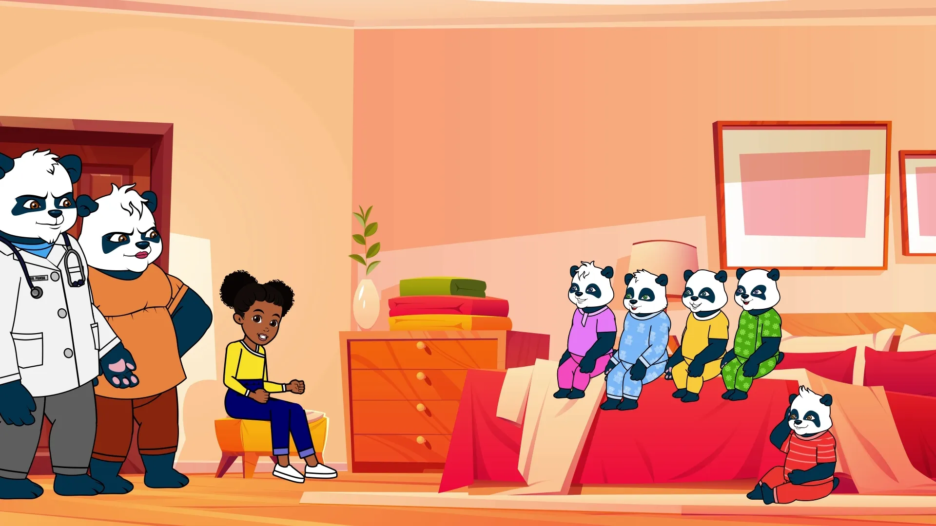 thumbnail - S1:E4 Five Little Pandas Jumping on the Bed