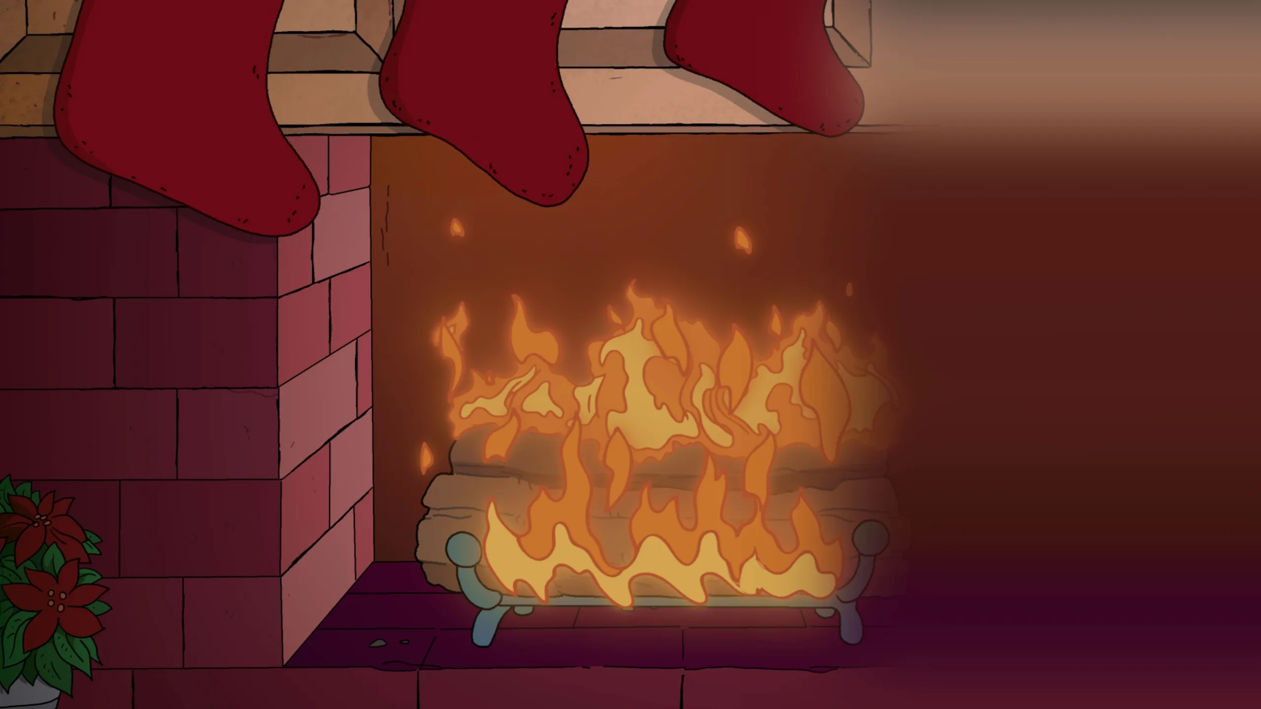 The Simpsons Yule Log