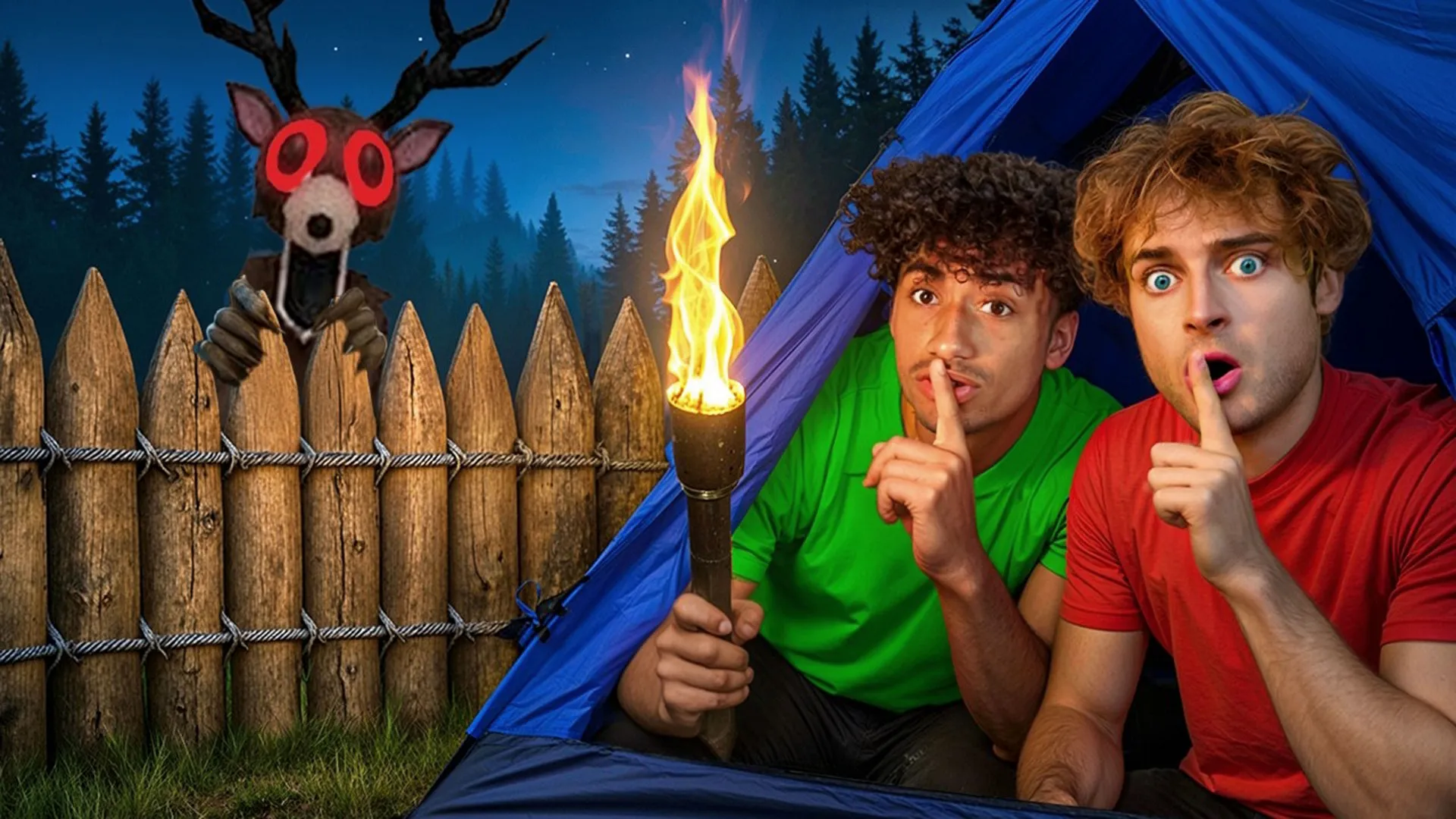 thumbnail - S1:E10 Surviving Roblox 99 Nights in the Forest In Real Life!