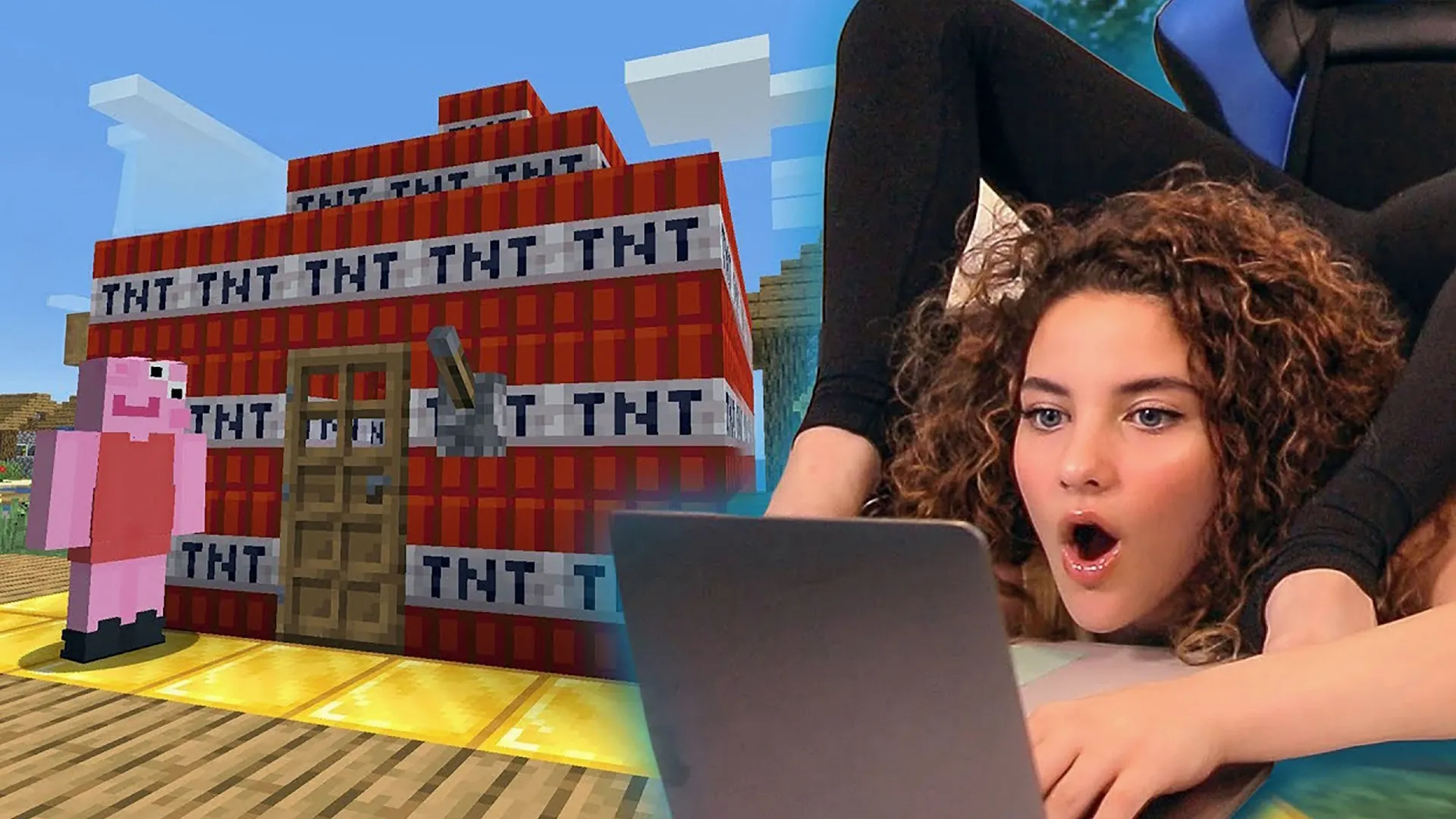 thumbnail - S1:E12 Sofie Dossi Plays Minecraft with Her Feet!