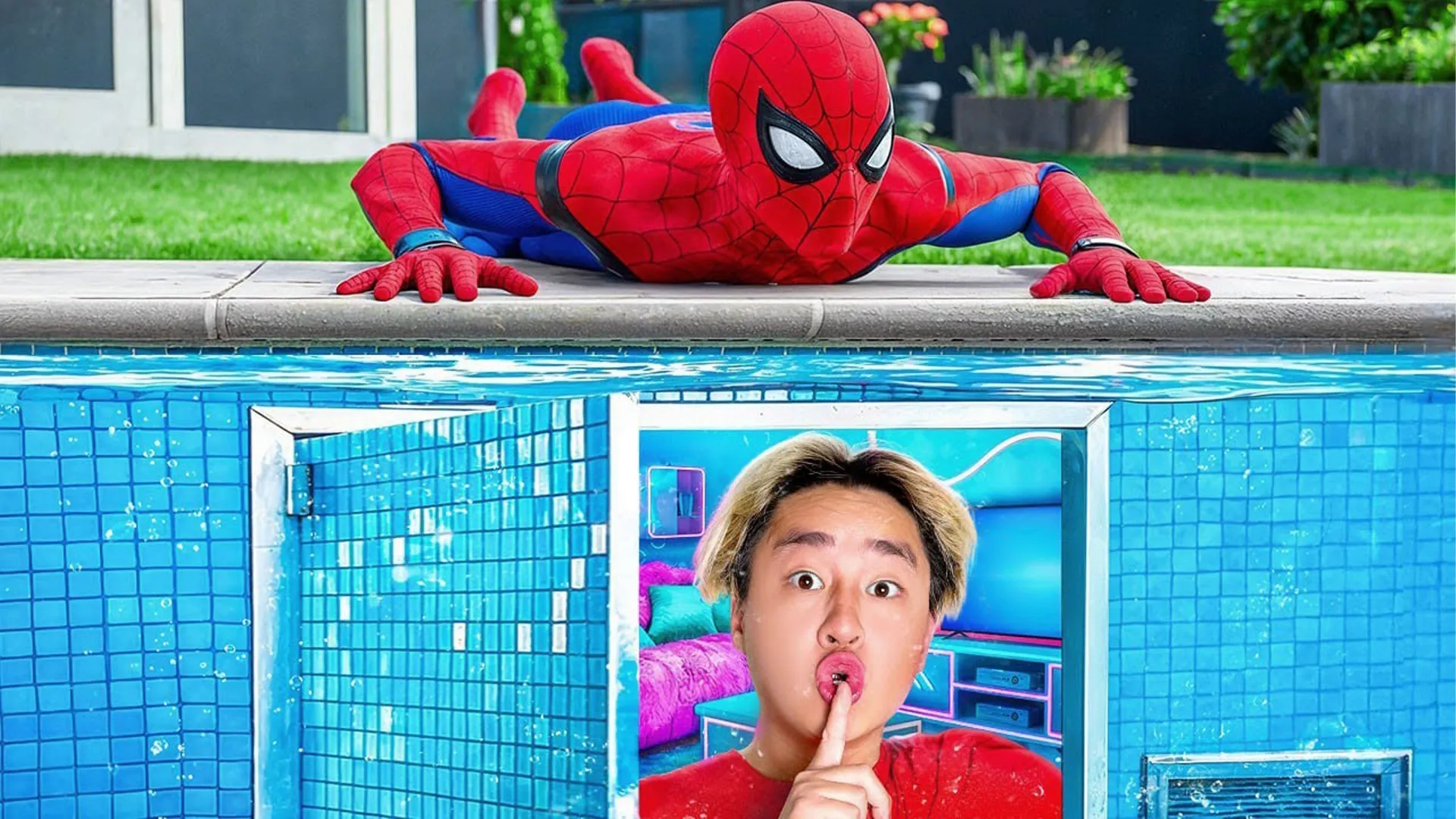 thumbnail - S1:E11 Zhong Builds a Secret Room to Escape Spider-Man!