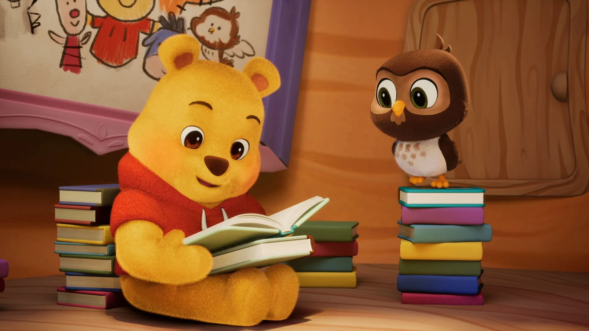 thumbnail - S3:E18 Pooh Bear and Owl Read a Book