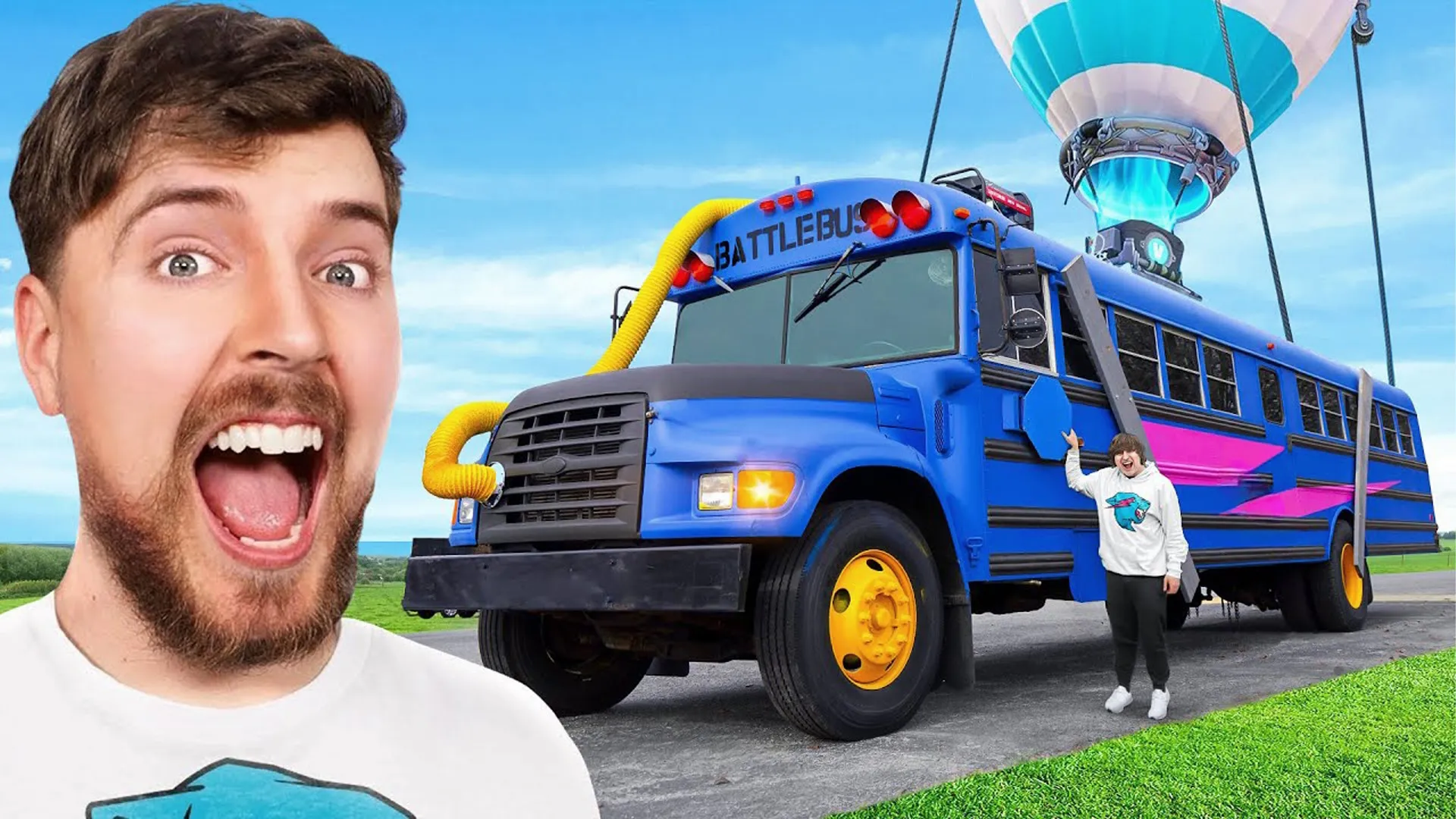 thumbnail - S1:E7 Building MrBeast a Real Life Fortnite Battle Bus!