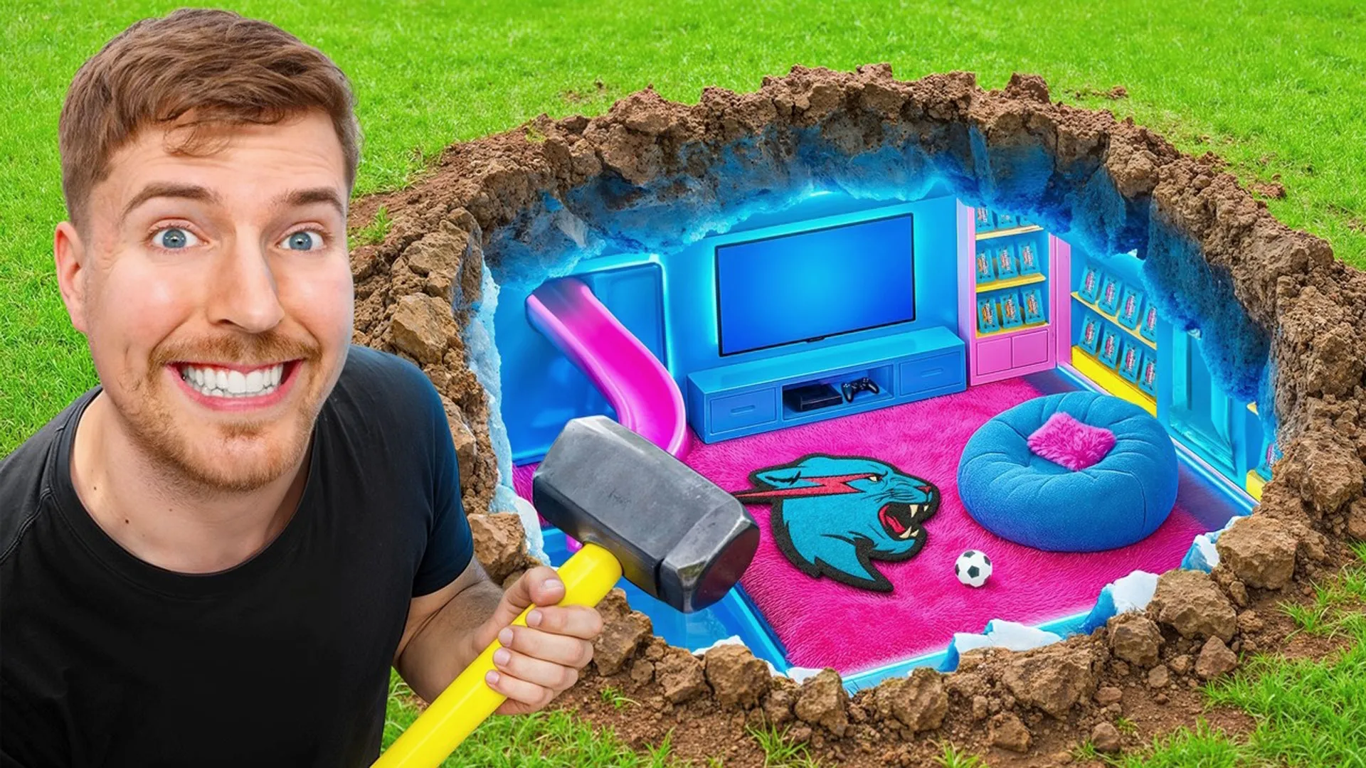 thumbnail - S1:E4 Secretly Hiding in MrBeast's House!
