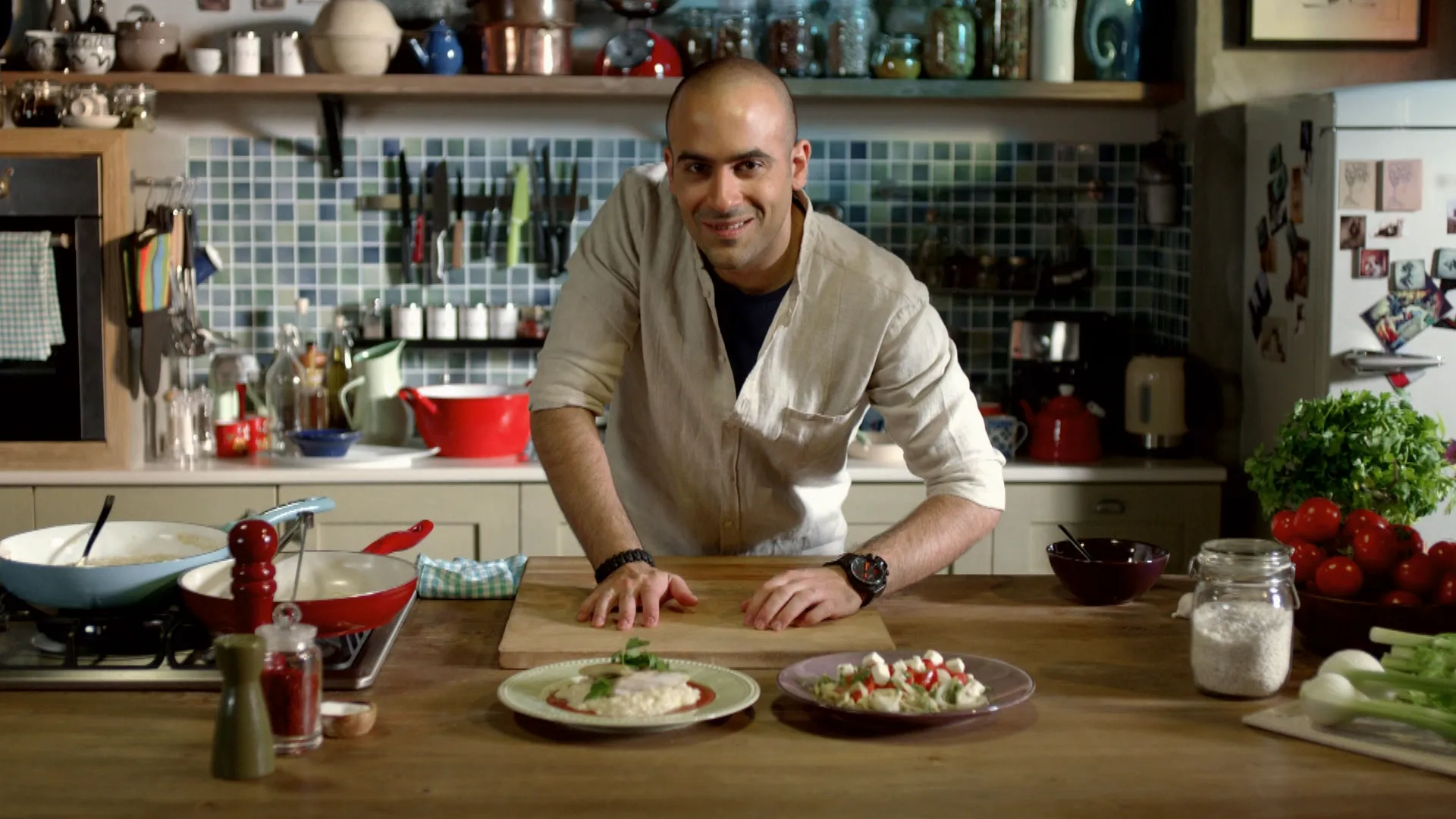 thumbnail - S1:E2 Seabass Risotto With Caprese Salad