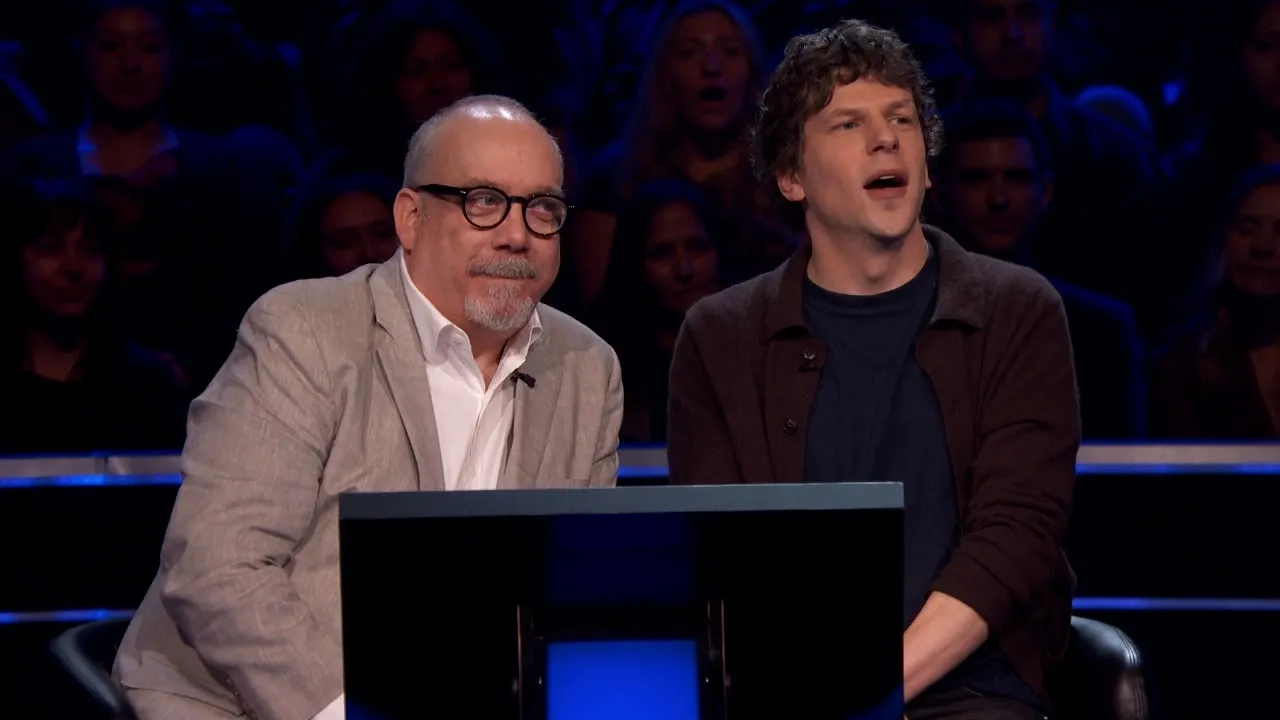 thumbnail - S5:E4 In the Hot Seat: Jesse Eisenberg & Paul Giamatti; Krysten Ritter & Sarah Shahi