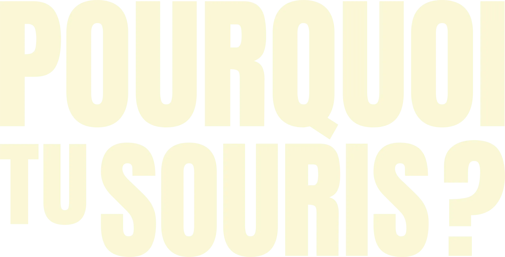 Pourquoi tu souris ?