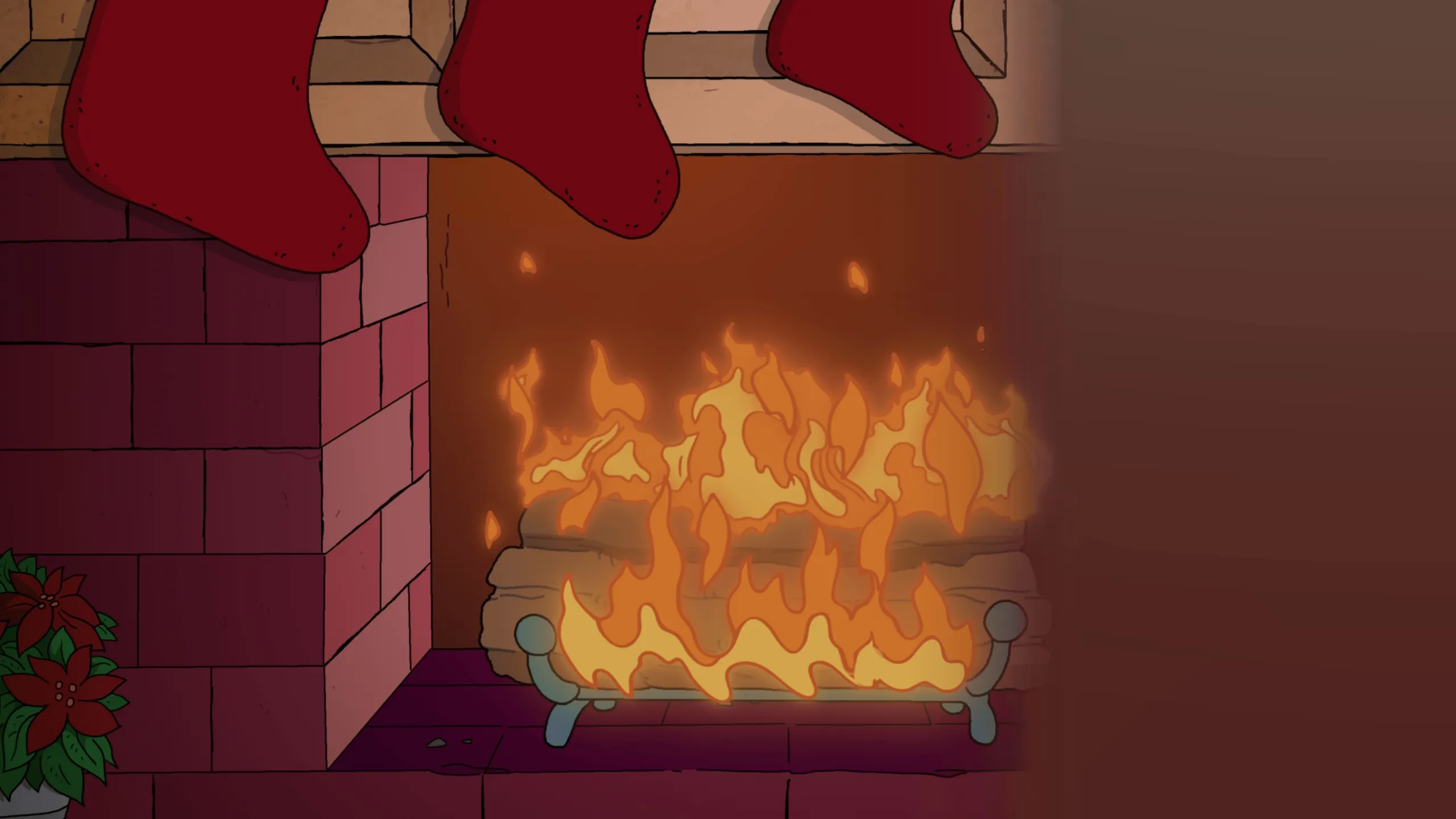 The Simpsons Yule Log