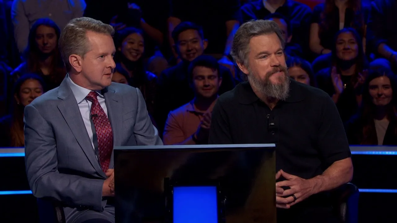 thumbnail - S5:E98 In the Hot Seat: Matt Damon & Ken Jennings