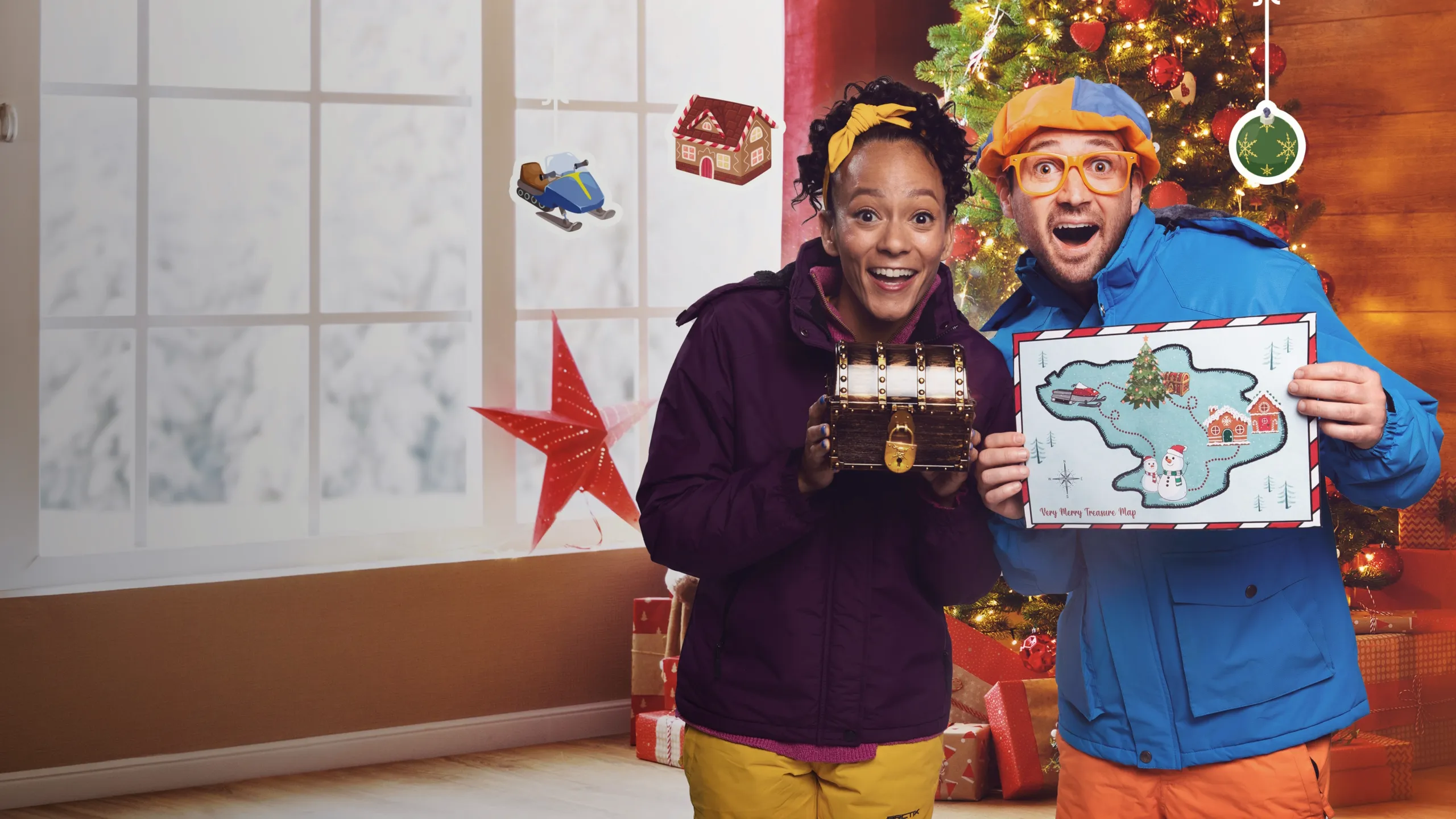 Blippi & Meekah's Very Merry Treasure Hunt