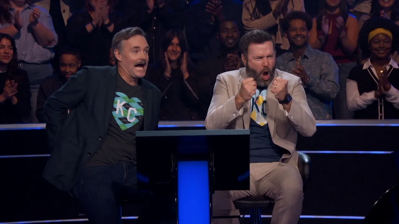 thumbnail - S5:E6 In the Hot Seat: Michael Keaton & Jon Lovett; Will Forte & Taran Killam