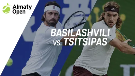 thumbnail - Nikoloz Basilashvili (GEO) x Stefanos Tsitsipas (GRE) (Semifinais)
