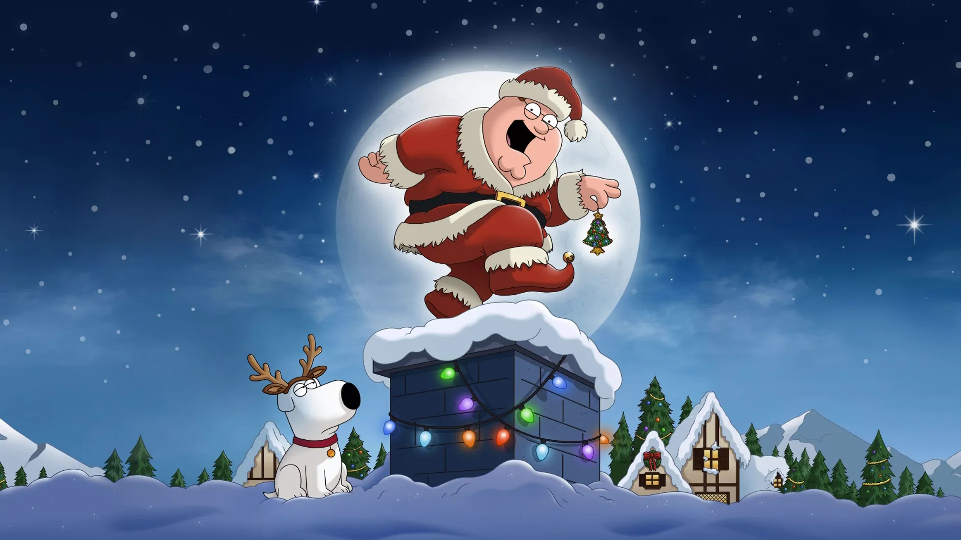 Peter Griffin, dressed as Santa Claus, in Family Guy Holiday Exclusive, Disney+, Hulu*