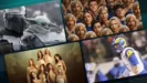This image shows a collection of original promotional tiles for various popular streaming shows and movies available across Disney+.