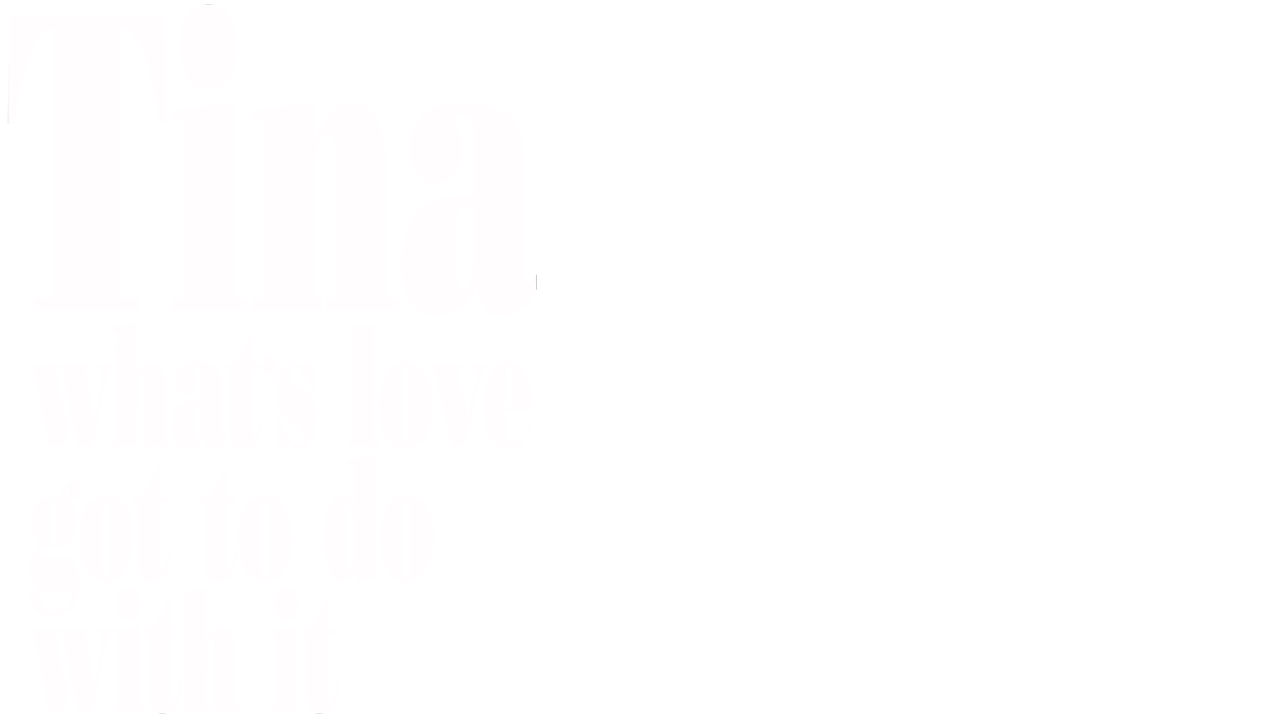Tina what's love got to do with it