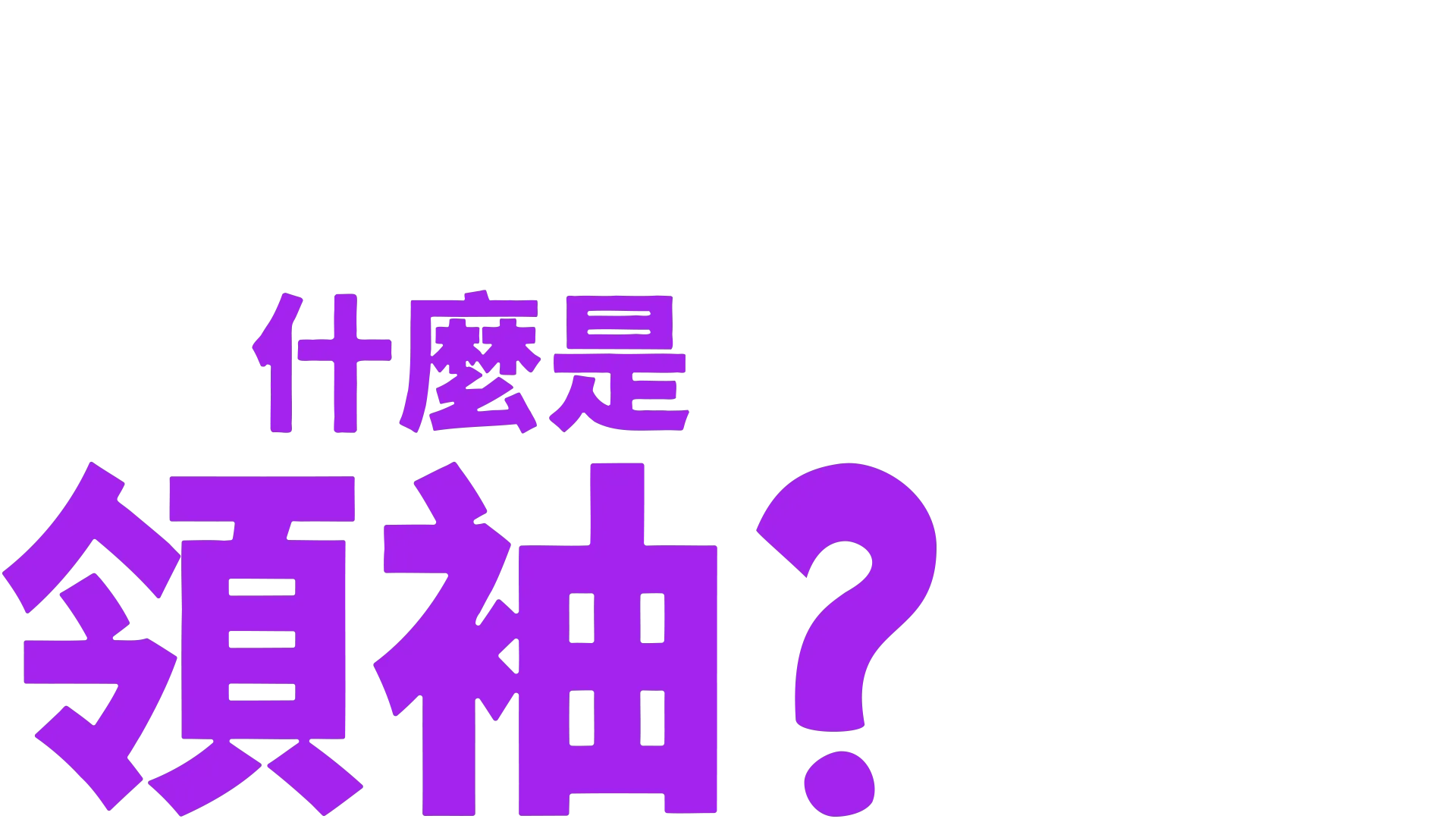 叉奇的十萬個為什麼:什麼是領袖