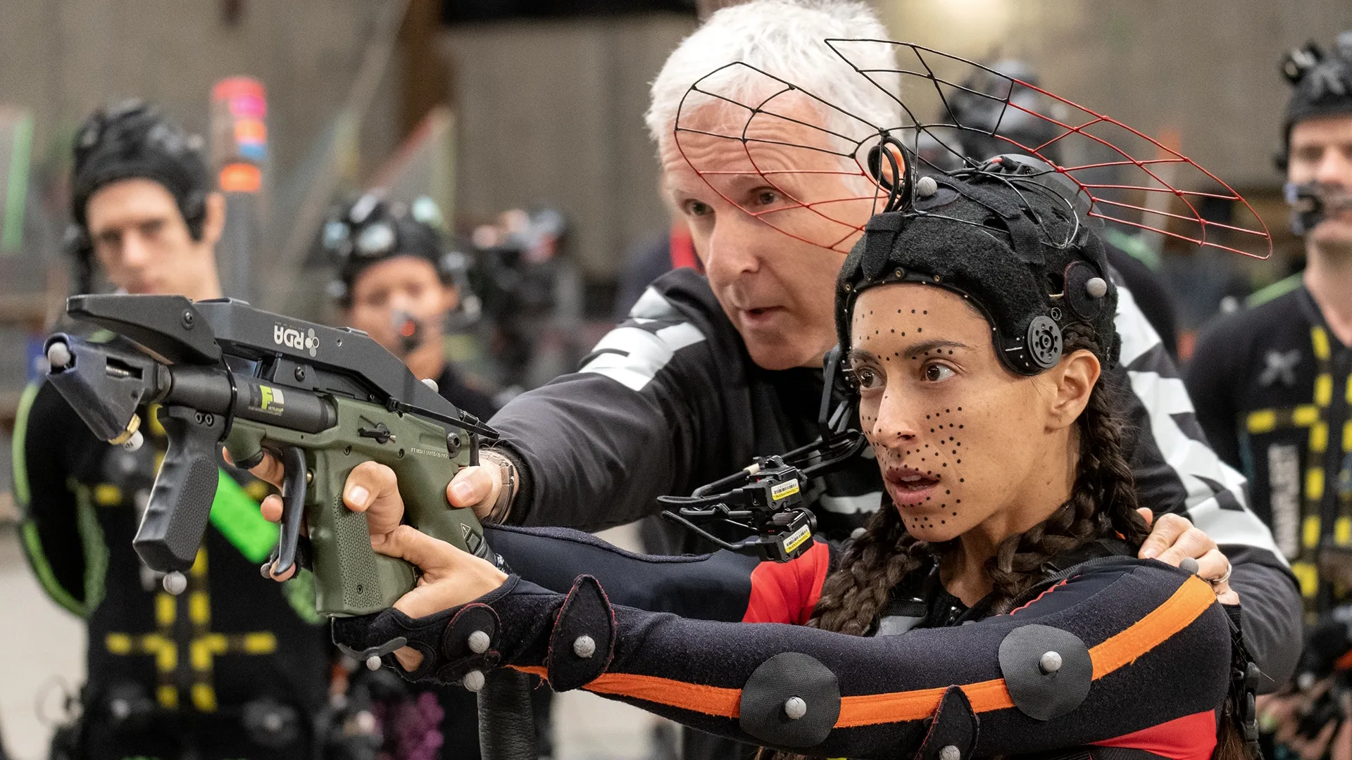James Cameron detrás de cámaras en Avatar: Fuego y ceniza