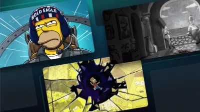 A collage of images from The Simpsons specials Extreme Makeover: Homer Edition, Simpsley, and Yellow Mirror.