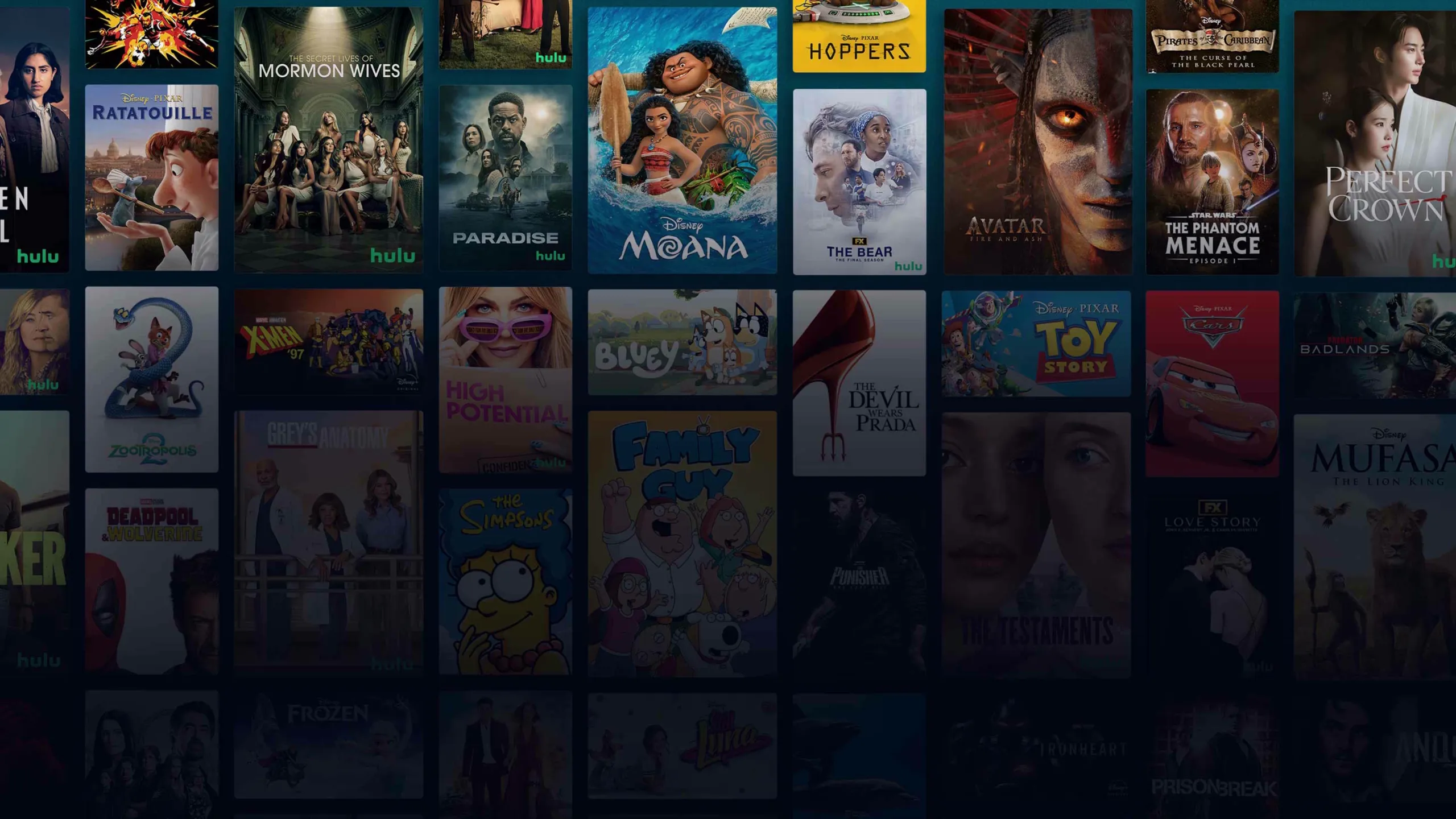 Background image of various Disney+ titles