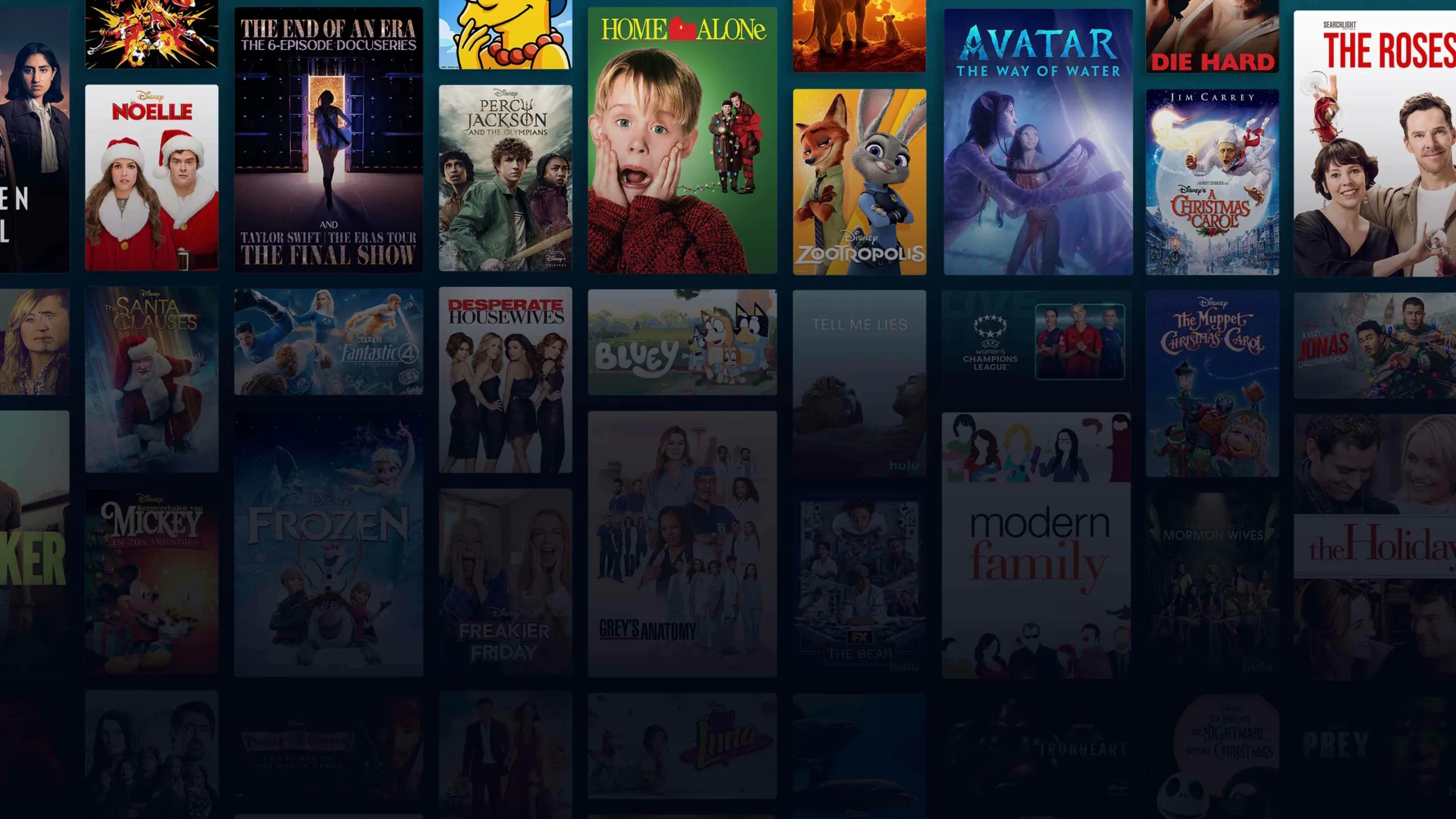 Background image of various Disney+ titles