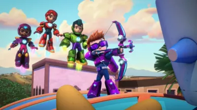 thumbnail - S1:E16 The Tale of Hawkeye / Iron Sleepover