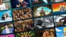 This image shows a collection of original promotional tiles for various popular streaming shows and movies available across platforms like Hulu and Disney+.