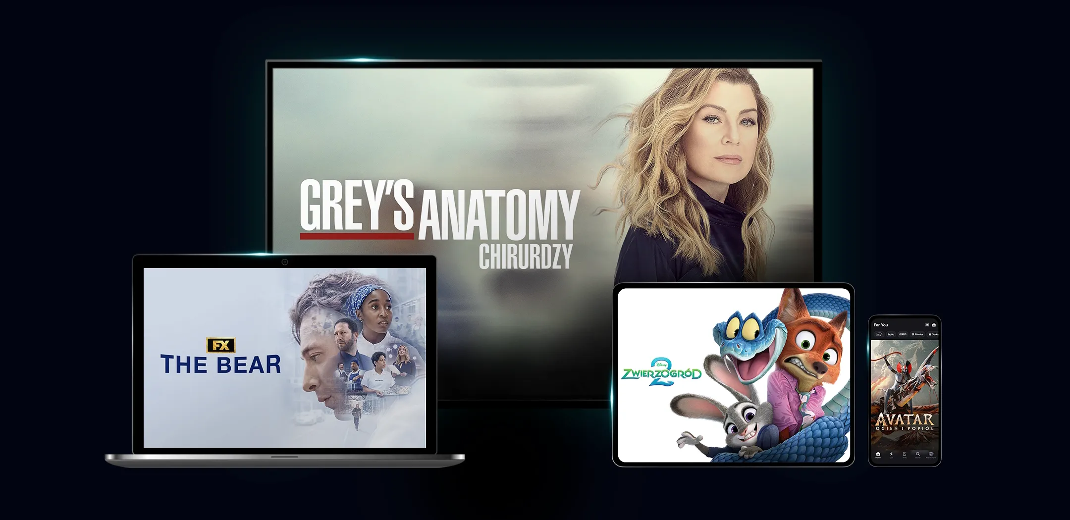 Seriale Disney+ na różnych urządzeniach