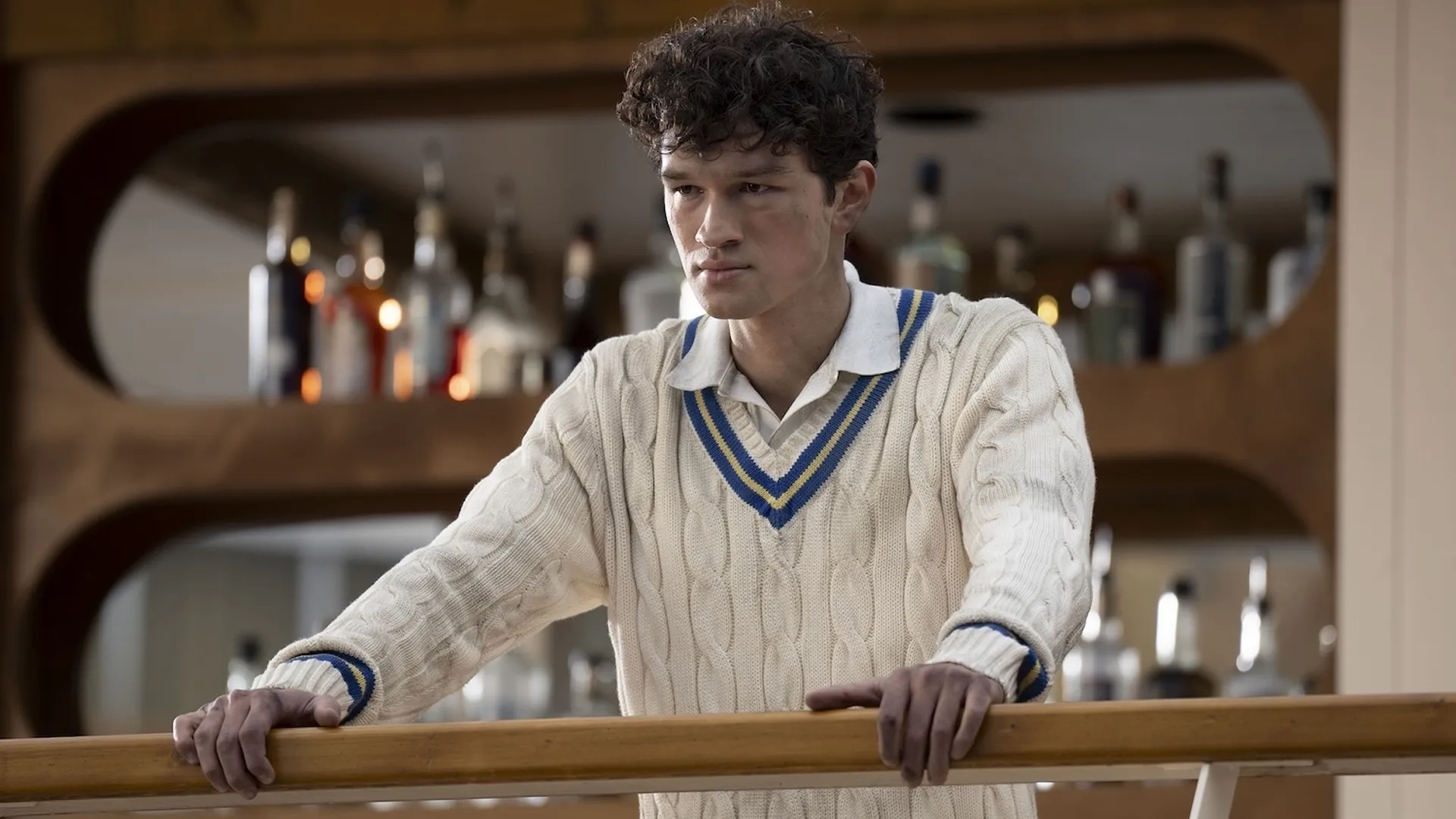 Charlie Bushnell as Luke Castellan in the Disney+ series Percy Jackson and the Olympians. 