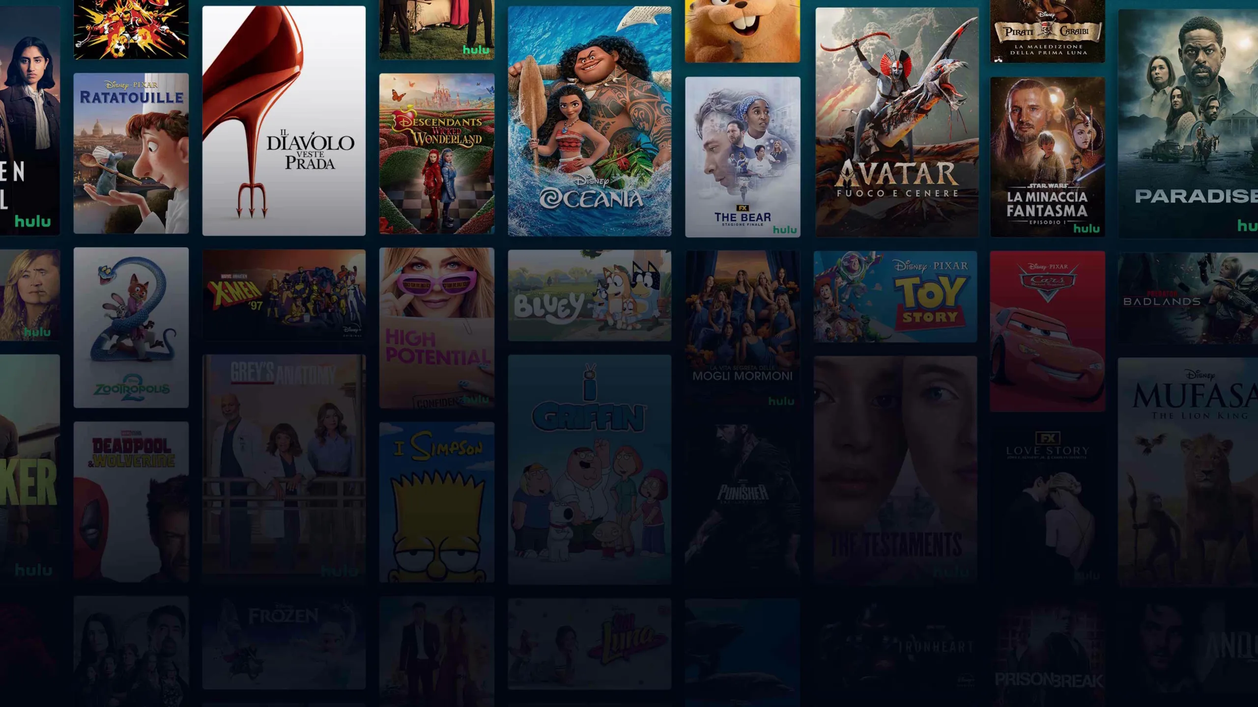 Background image of various Disney+ titles