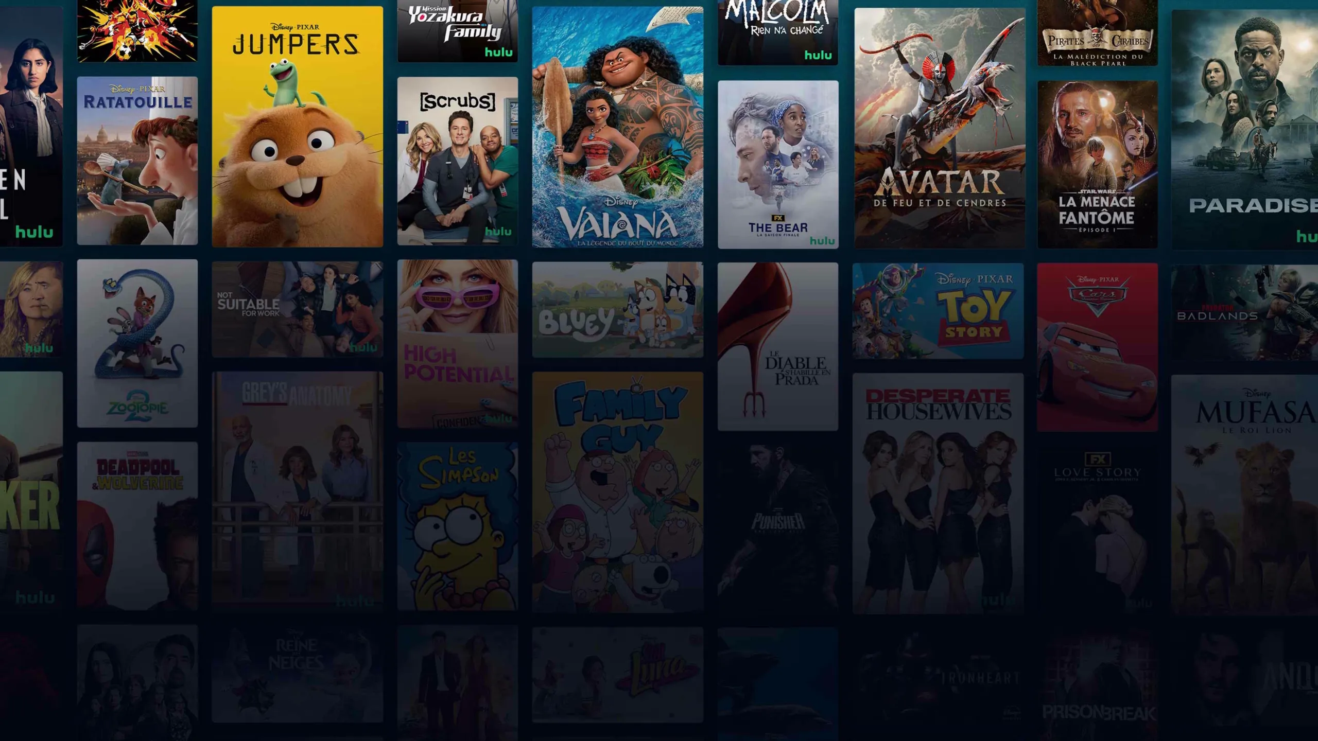 Background image of various Disney+ titles