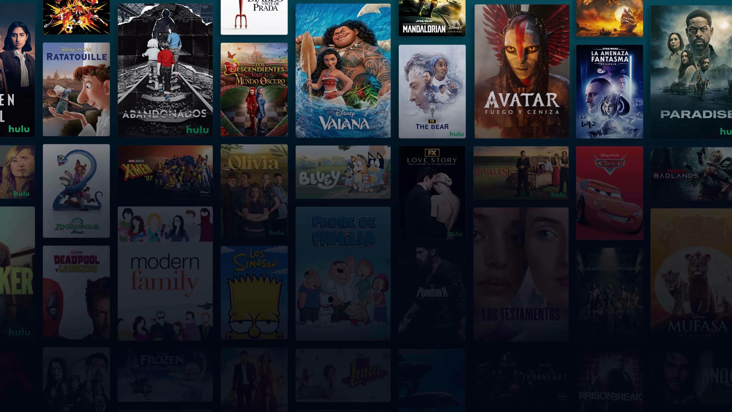 Background image of various Disney+ titles