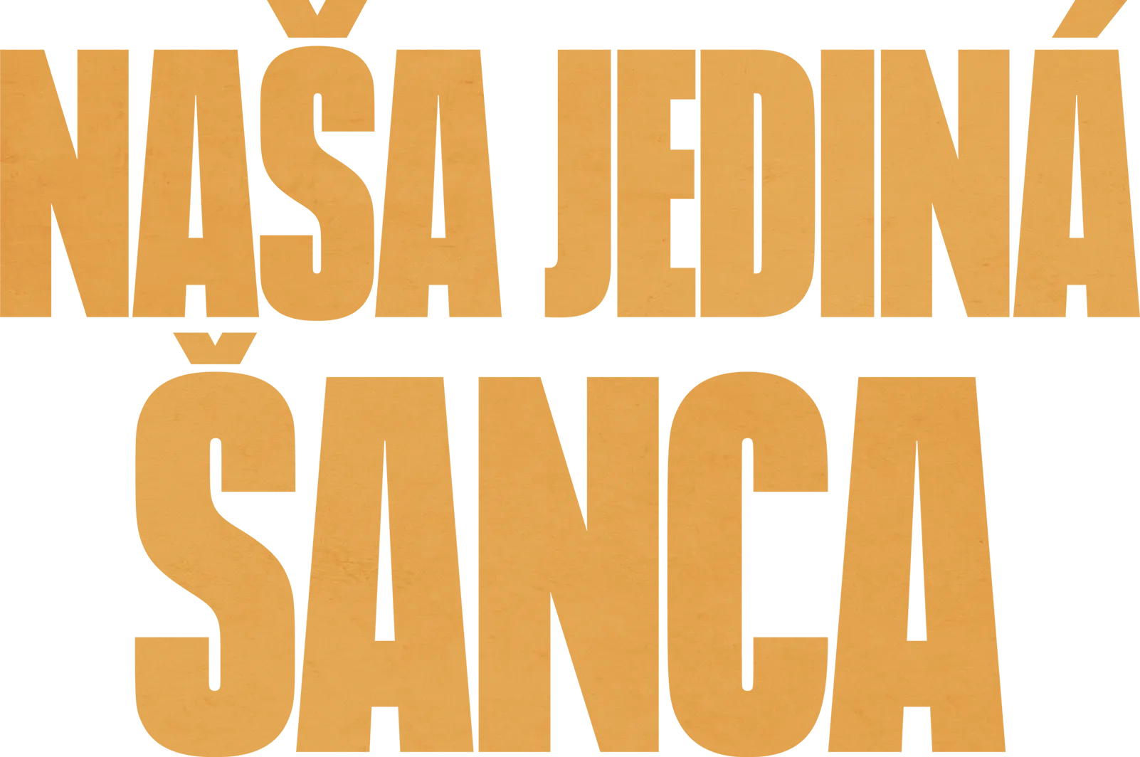 Naša jediná šanca