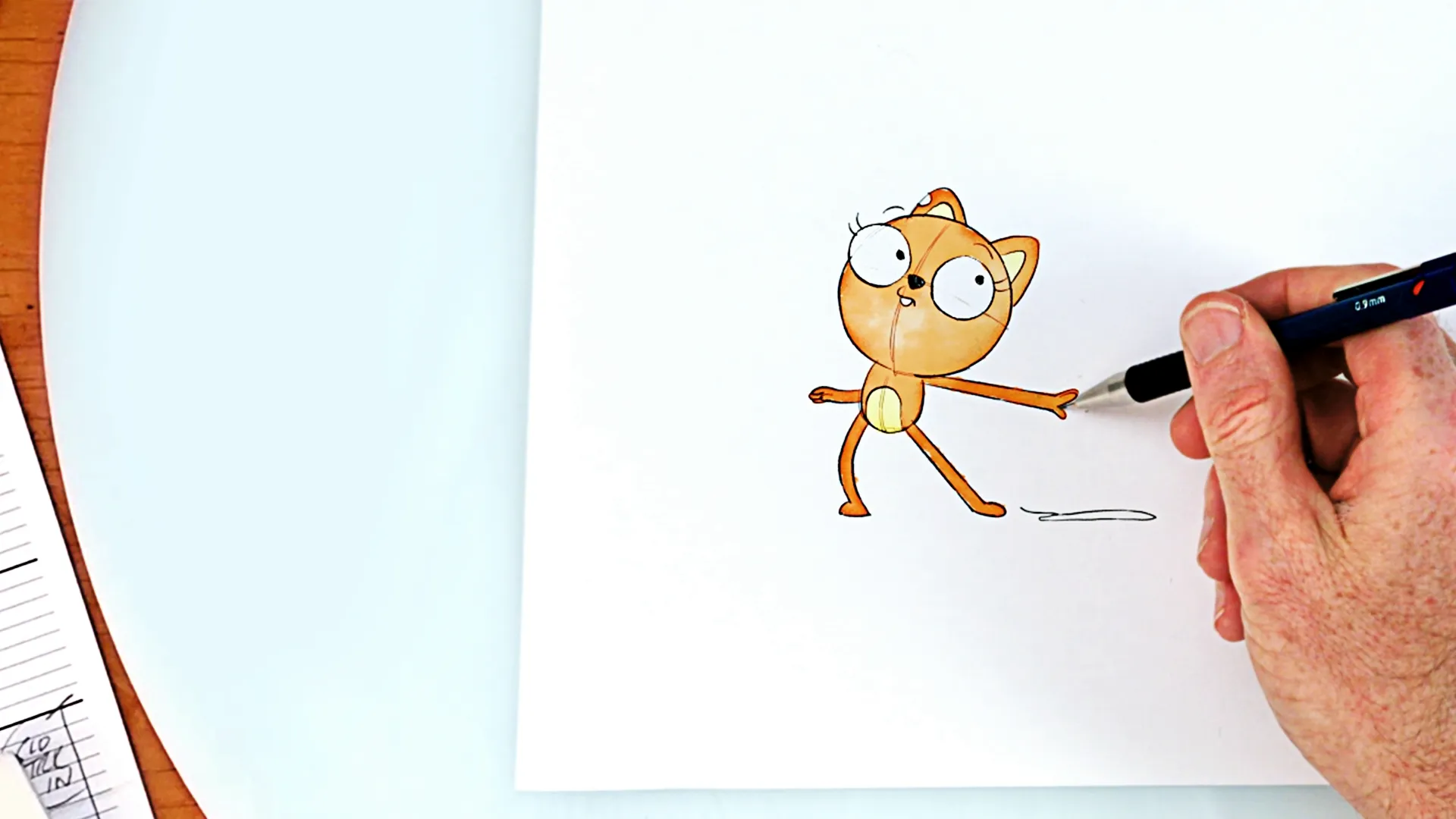 This is a scene from the Disney animated short series How NOT to Draw, specifically featuring the character Kiff from the show Kiff.