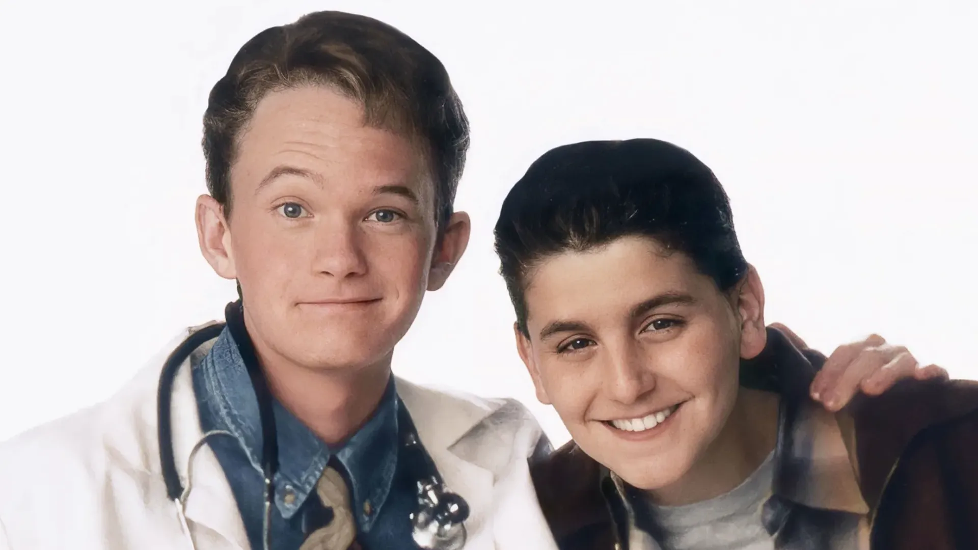 Doogie Howser (Neil Patrick Harris) and Vinnie Delpino (Max Casella) from Doogie Howser, M.D..