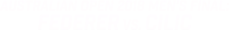 2018 Men's Final: Federer vs. Cilic